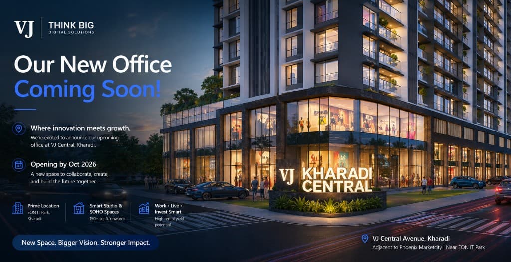 Representative visual for Think Big Digital Solutions planned Pune office location in the Kharadi Central area.
