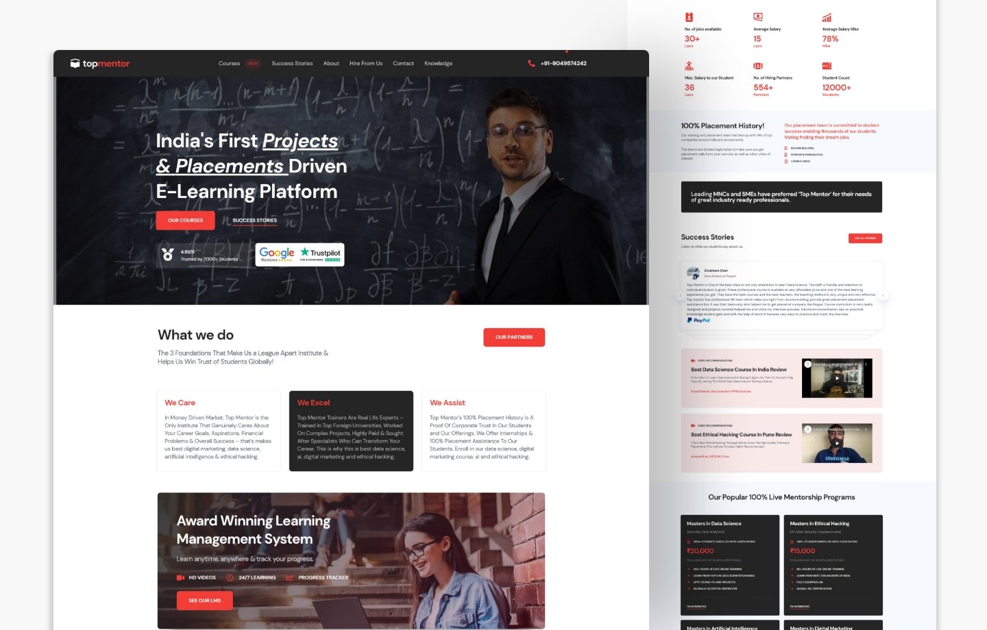 E-learning Platform Website Design